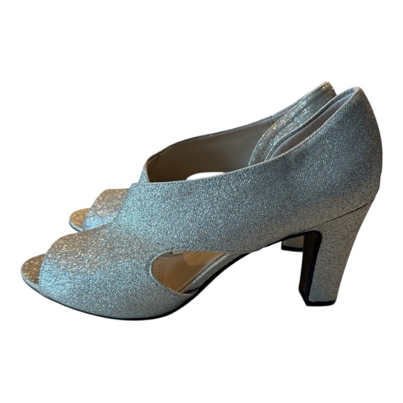 LifeStride CAREN Peep Toe Glittered Block Heel Special Occassion Pumps Size 10 - Picture 13 of 15